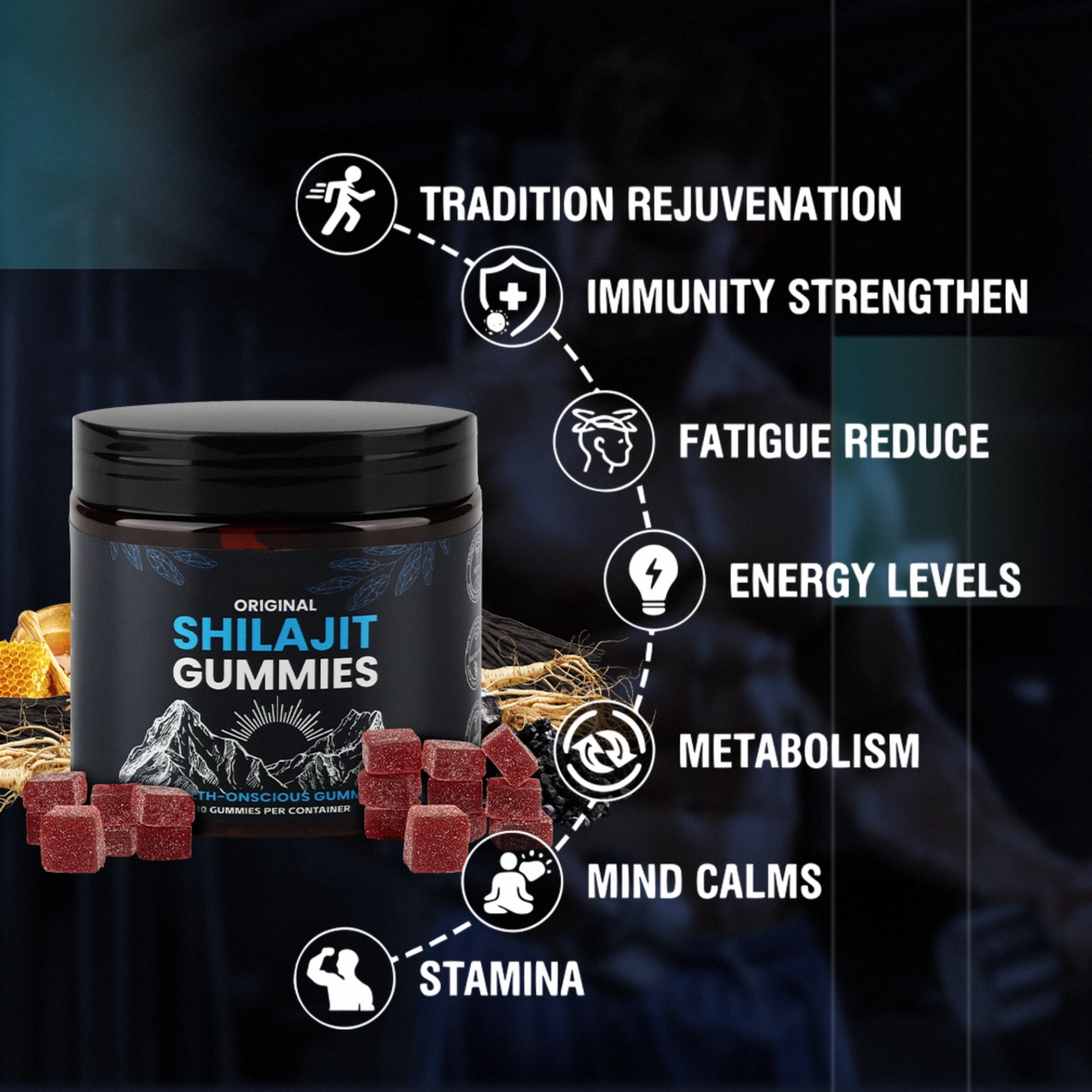 KASTOX 100% ORIGINAL SHILAJIT GUMMIES FOR MEN & WOMEN