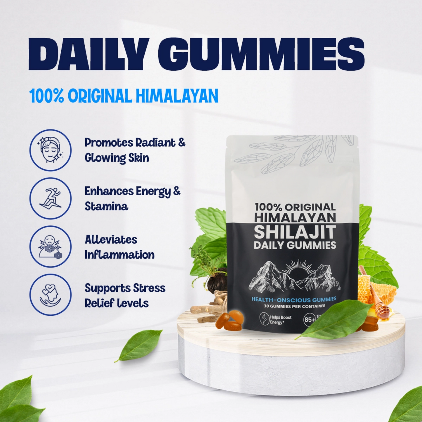 KASTOX 100% ORIGINAL HIMALAYAN SHILAJIT DAILY GUMMIES