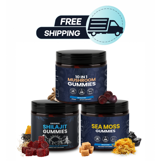 KASTOX SHILAJIT GUMMIES & SEAMOSS GUMMIES & MUSHROOM GUMMIES SPECIAL BUNDLE