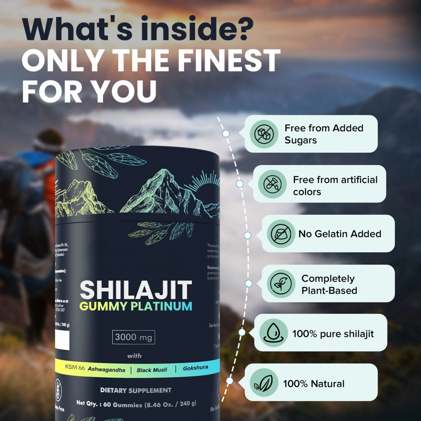 KASTOX 100% SHILAJIT GUMMY PLATINUM