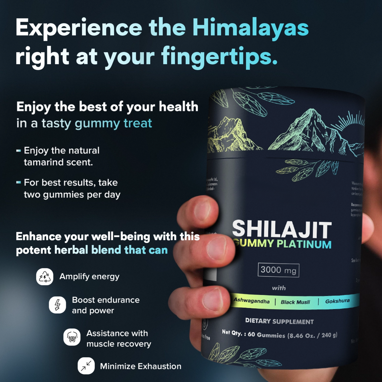 KASTOX 100% SHILAJIT GUMMY PLATINUM