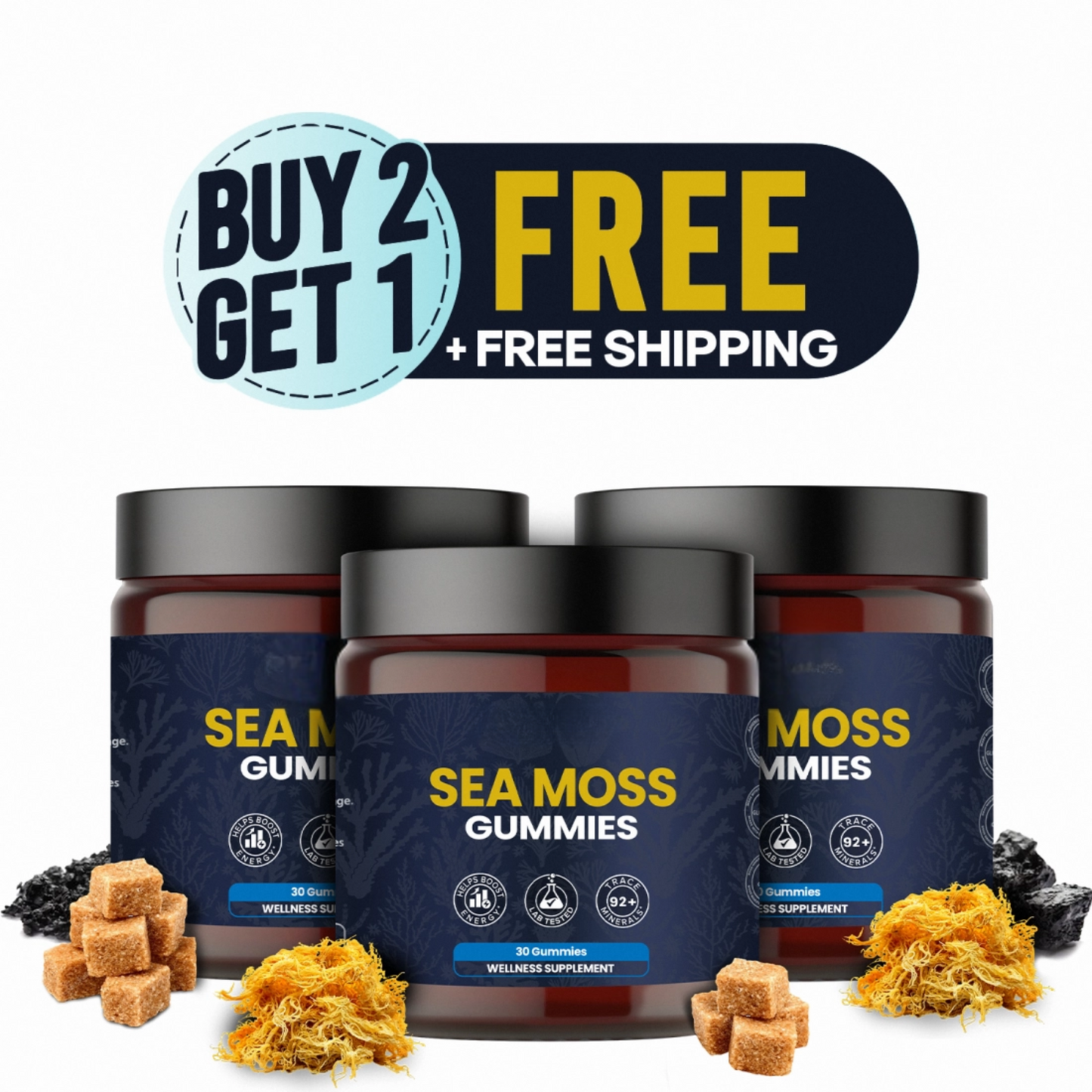 KASTOX SEA MOSS GUMMIES ELDERBERRY & BLACK SEED OIL