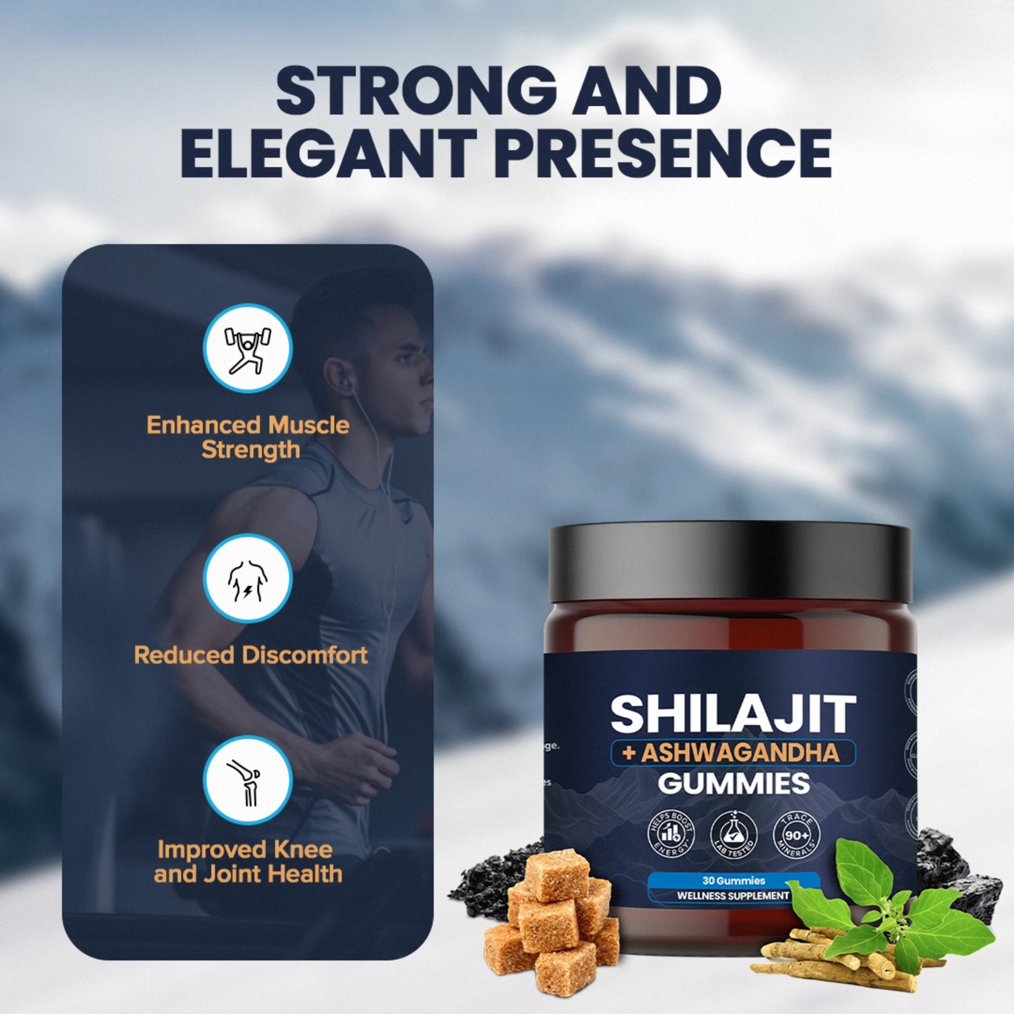 KASTOX SHILAJIT & ASHWAGANDHA 2 IN 1 WELLNESS GUMMIES
