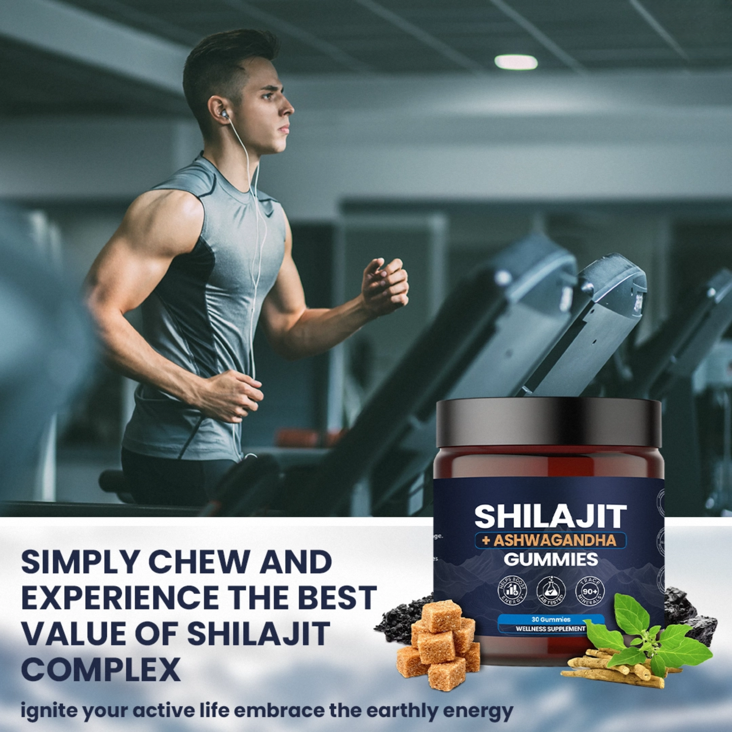 KASTOX SHILAJIT & ASHWAGANDHA 2 IN 1 WELLNESS GUMMIES