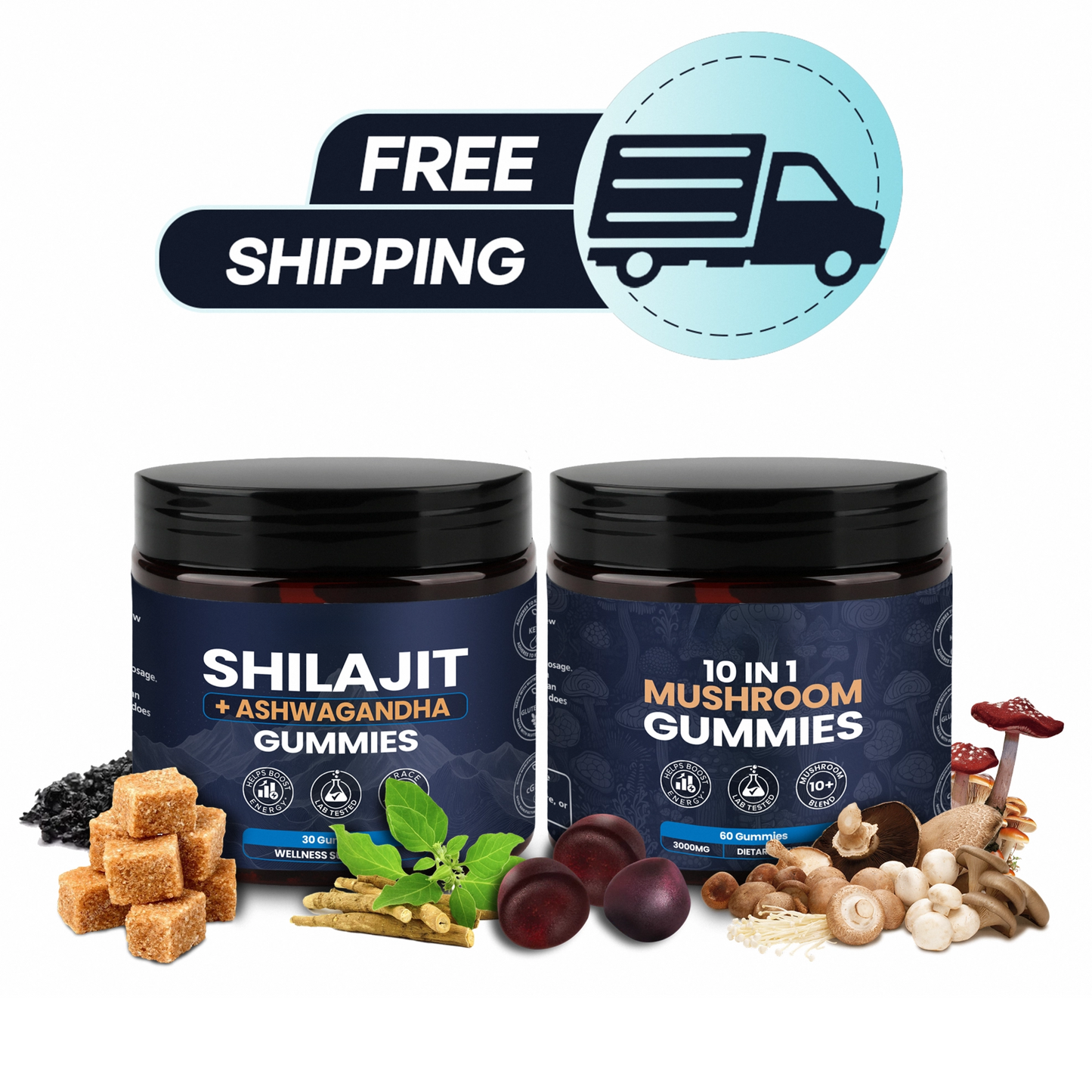 KASTOX SHILAJIT & ASHWAGANDHA & MUSHROOM GUMMIES SPECIAL BUNDLE