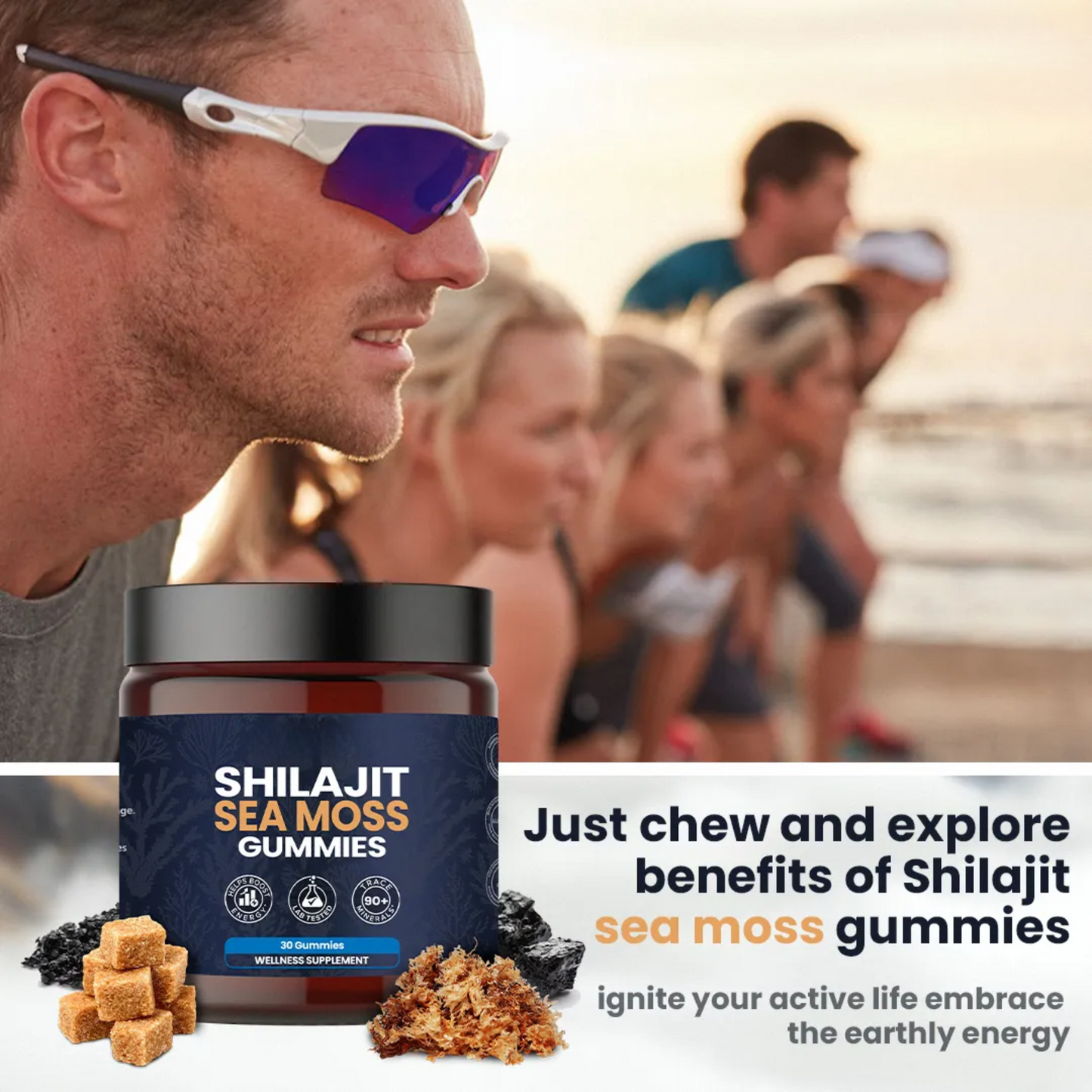 KASTOX SHILAJIT & SEAMOSS 2 IN 1 WELLNESS GUMMIES