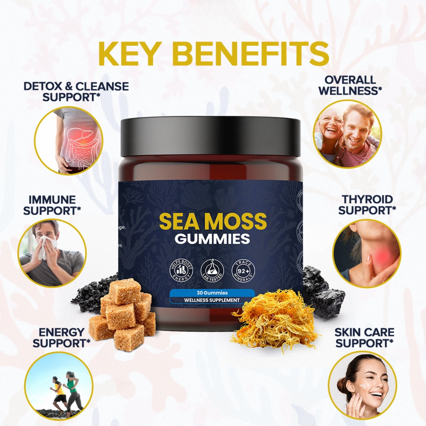 KASTOX SEA MOSS GUMMIES ELDERBERRY & BLACK SEED OIL