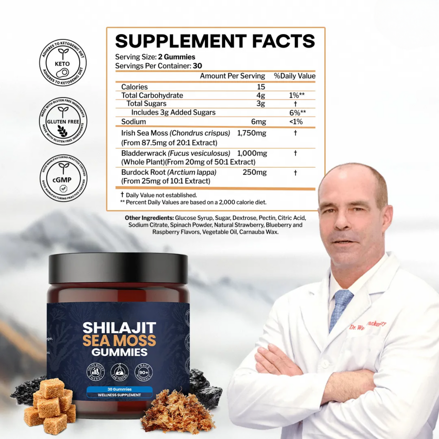 KASTOX SHILAJIT & SEAMOSS 2 IN 1 WELLNESS GUMMIES